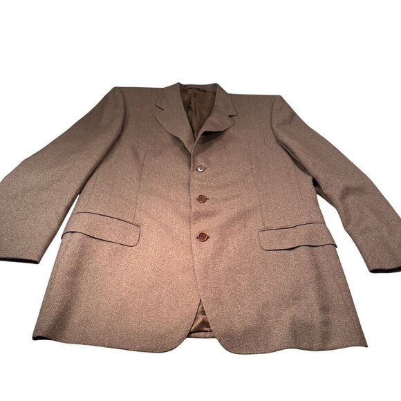 Canali Milano Italy Surreys Wool Single Breasted Blazer Mens Coat Notch 3 Button - Picture 1 of 16